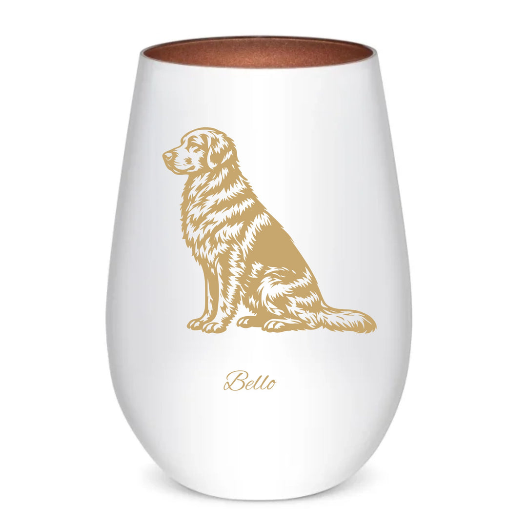 Windlicht Golden Retriever personalisiert mit Namen | Andenken Hund | GNW