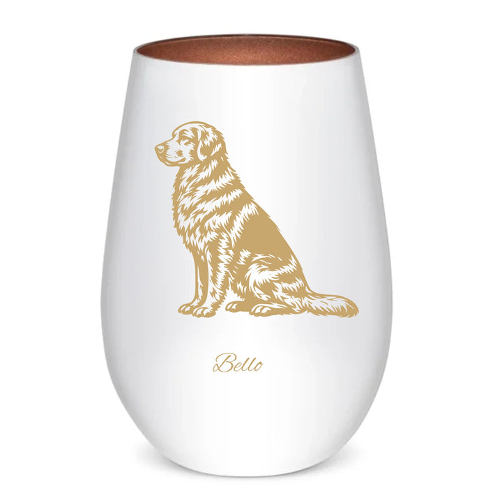 Windlicht Golden Retriever personalisiert mit Namen | Andenken Hund | GNW