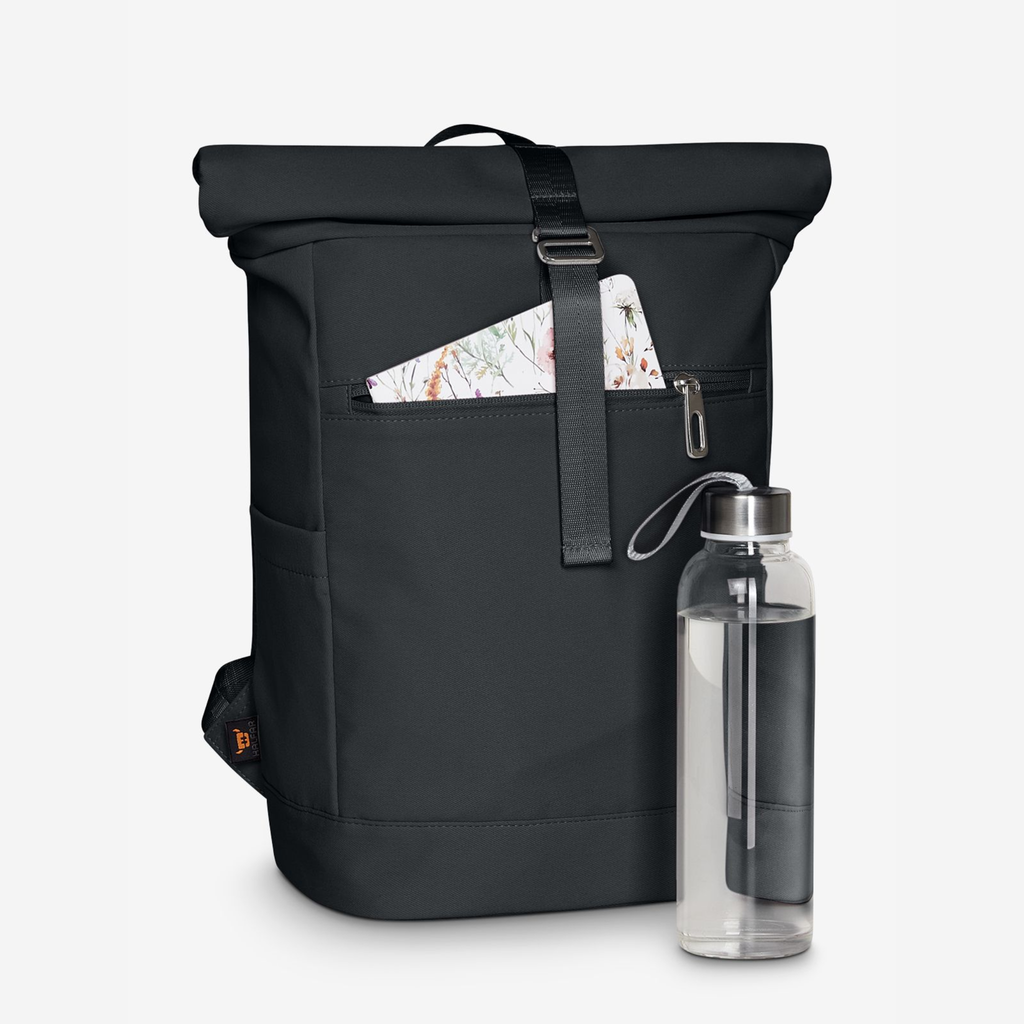 Rucksack personalisiert mit Stick und Namen, Kinder | Schule, Kindergarten | Rolltop Schulrucksack | Geschenk Mama