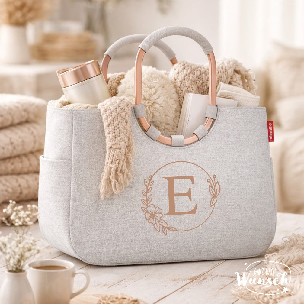 Reisenthel - Blumenkranz mit Initialen - Bedruckter Loopshopper