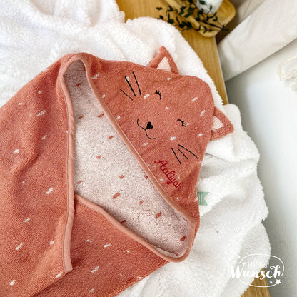 Baby - Trixie Hooded Towel - Besticktes Kapuzenhandtuch