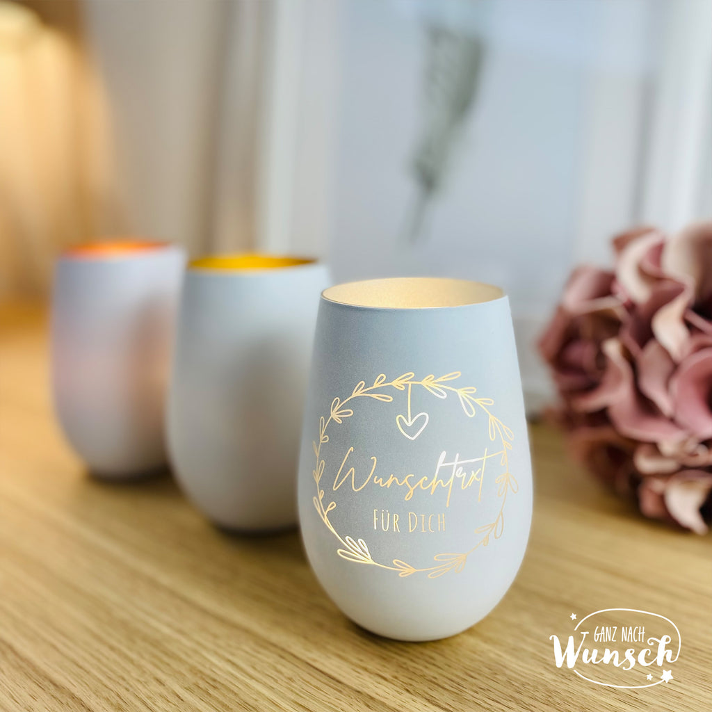 Windlicht mit Wunschtext | nach Wunsch | Wunschlicht