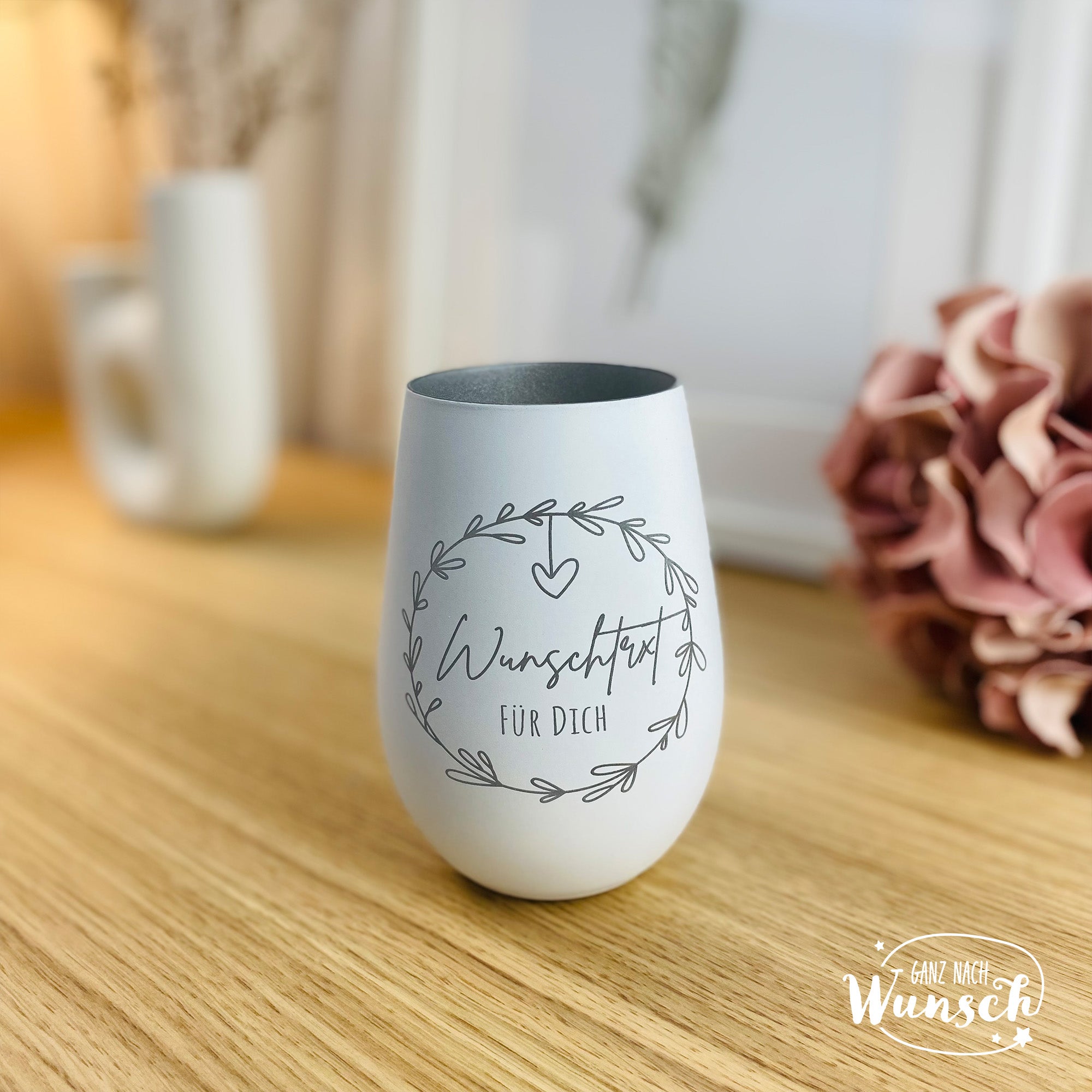Windlicht mit Wunschtext | nach Wunsch | Wunschlicht
