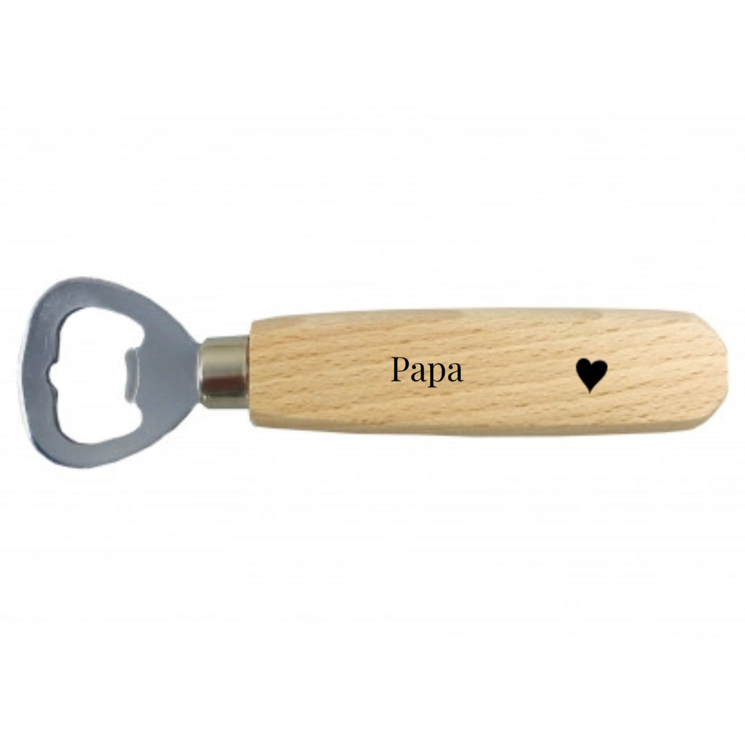 Flaschenöffner Papa personalisiert mit Herz | Ganz nach Wunsch