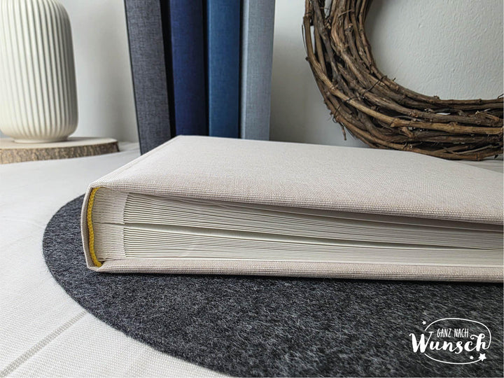 Personalisiertes Babyalbum mit Leinen-Einband – Ansicht 5