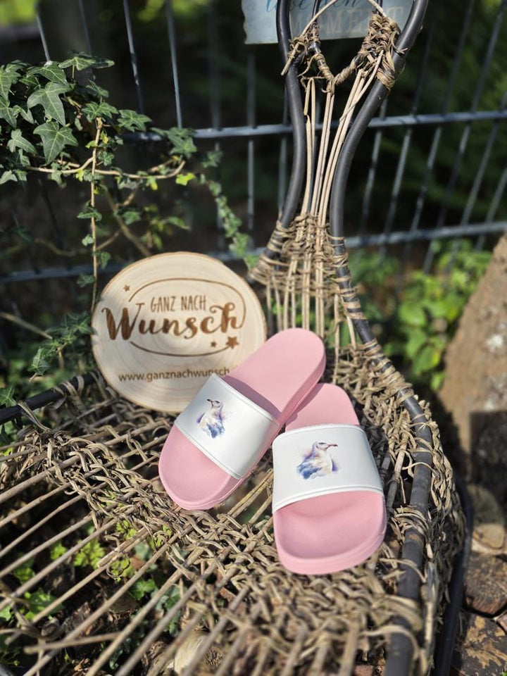 Badelatschen Möwe im maritimen Design – Ansicht 3