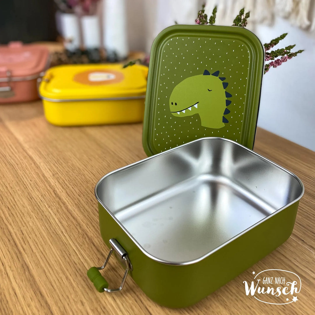 Trixie Brotdose klein personalisiert mit Namen | Kinder Lunchbox Edelstahl | GNW