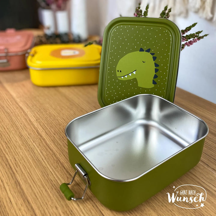 Trixie Brotdose klein personalisiert mit Namen | Kinder Lunchbox Edelstahl | GNW