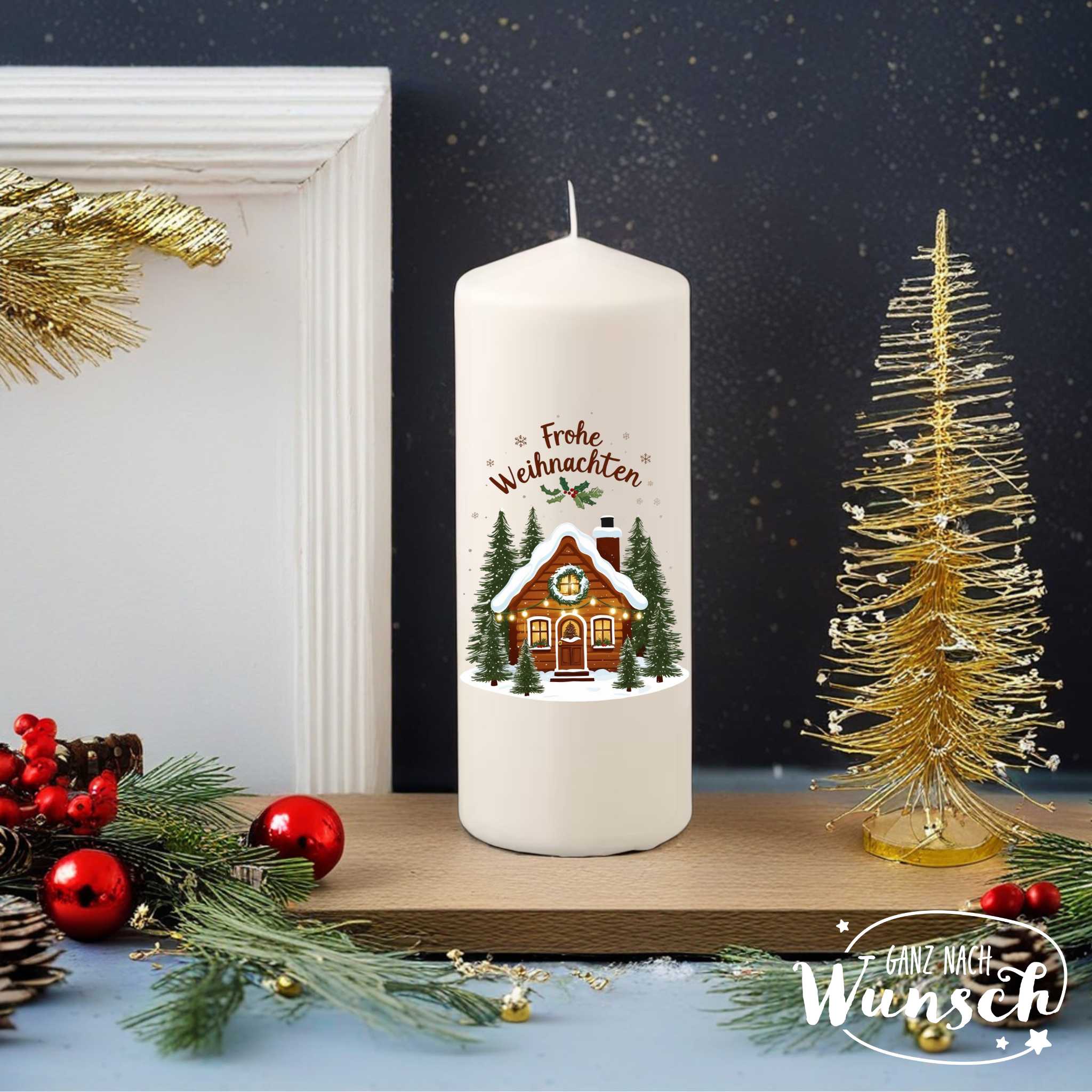 Zauberhafte Weihnachtskerze – Stimmungsvolle Deko mit gemütlichem Wintermotiv 🎄✨