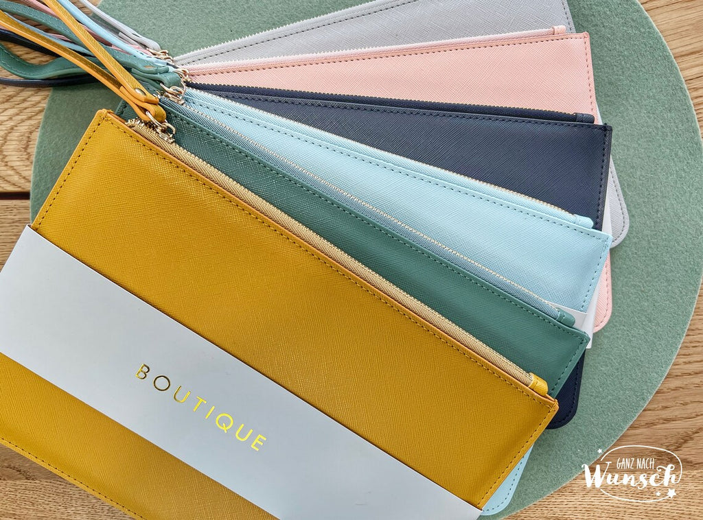 Clutch | Reiseunterlagen | Impfpasshülle | Tasche für Flugticket | Ticketmappe | Reisedokumente