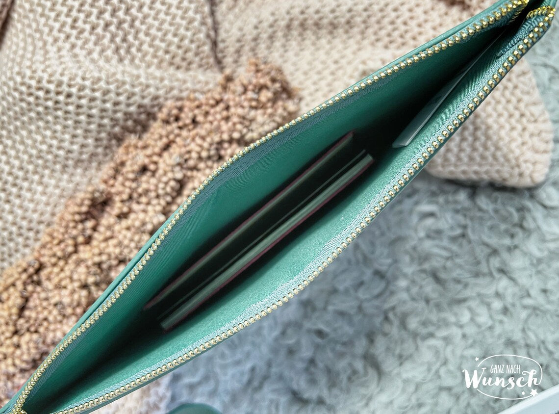 Clutch | Reiseunterlagen | Impfpasshülle | Tasche für Flugticket | Ticketmappe | Reisedokumente