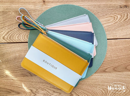 Clutch | Reiseunterlagen | Impfpasshülle | Tasche für Flugticket | Ticketmappe | Reisedokumente