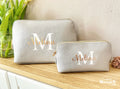 Personalisierte Kosmetiktasche mit Initial und Name | Personalisierter Kosmetikbeutel | personalisierte Kulturtasche | Schminktasche