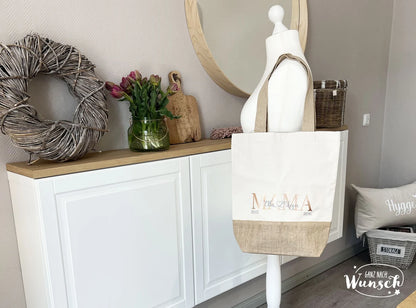 Jute Shopper | MOM | Bag | Tragetasche personalisiert | Shopper | Beutel | Baumwolltasche | Jute Tasche Mama I Geschenk I Mama I
