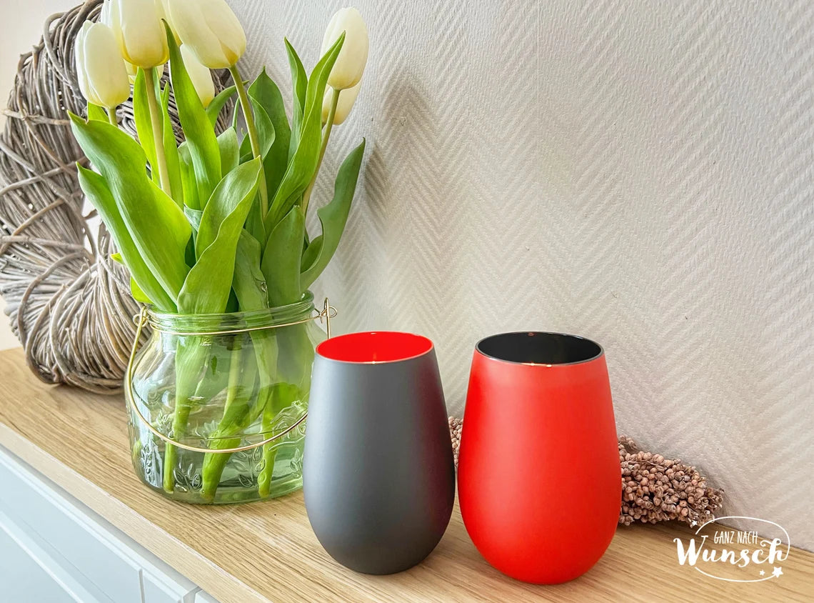 Windlicht | Geburtstag | Gravur | Kristallglas | Erinnerungslicht | Vase | Geschenk zum Geburtstag | Glücklich