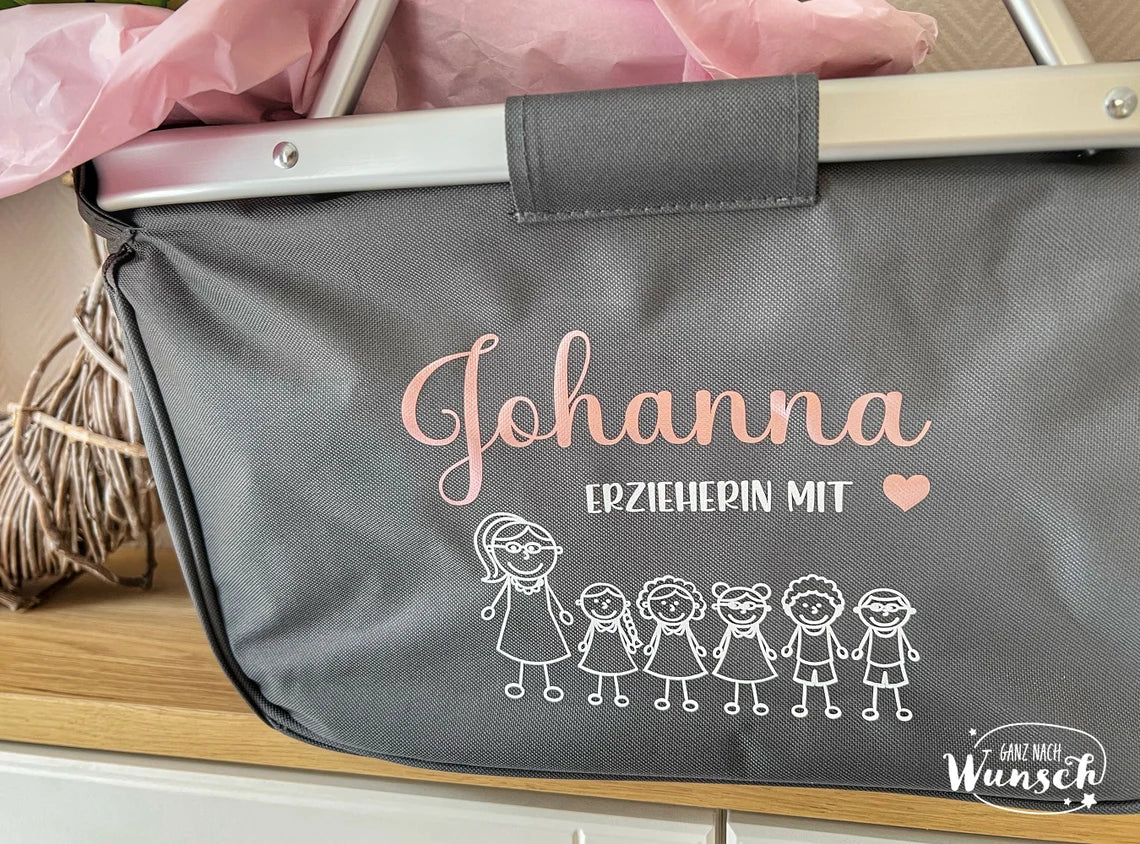 Einkaufskorb personalisiert | Geschenk Erzieherin | Erzieherin | Abschiedsgeschenk | Shopper