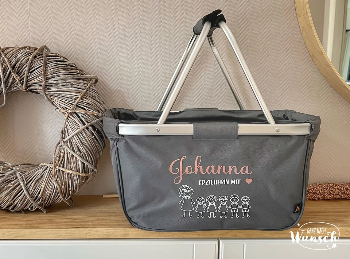 Einkaufskorb personalisiert | Geschenk Erzieherin | Erzieherin | Abschiedsgeschenk | Shopper