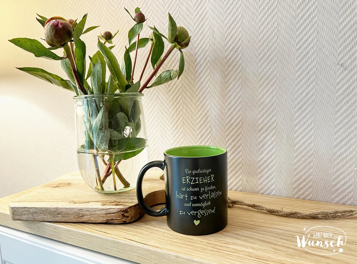 Weihnachtsgeschenk für Lehrer | Tasse | Becher | Lasergravur | Erzieher | Abschiedsgeschenk | personalisiertes Geschenk | Kita | Erzieherin