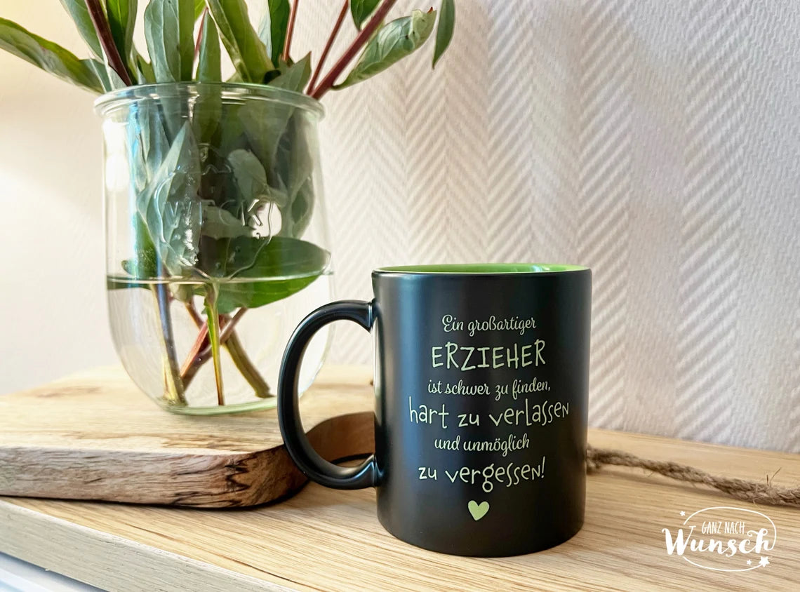 Weihnachtsgeschenk für Lehrer | Tasse | Becher | Lasergravur | Erzieher | Abschiedsgeschenk | personalisiertes Geschenk | Kita | Erzieherin