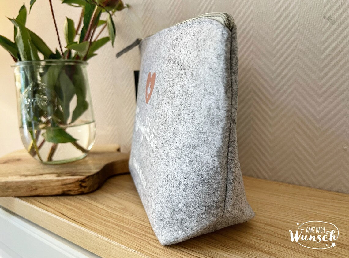 Für Unterwegs - Reiseapotheke - Bedruckte Filztasche