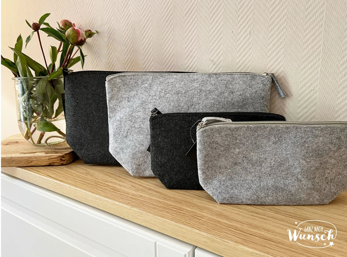 Zum Abschied - Lehrerin mit Herz - Bedruckte Filztasche