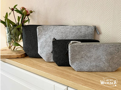 Zum Abschied - Lehrerin mit Herz - Bedruckte Filztasche