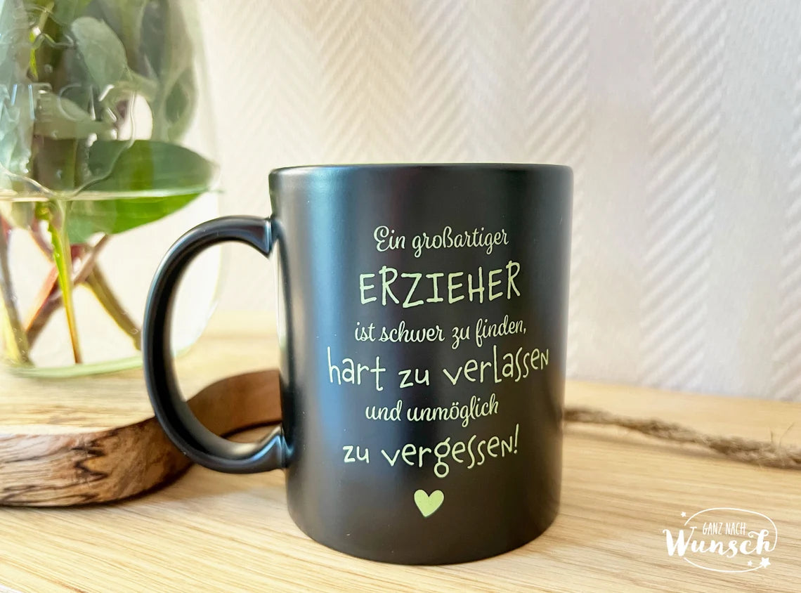 Weihnachtsgeschenk für Lehrer | Tasse | Becher | Lasergravur | Erzieher | Abschiedsgeschenk | personalisiertes Geschenk | Kita | Erzieherin