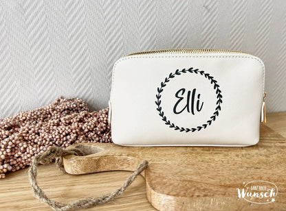 Personalisierte Kosmetiktasche mit Name | Kosmetikbeutel | Kulturtasche | Schminktasche | Geschenk für Freundin | personalisiertes Geschenk