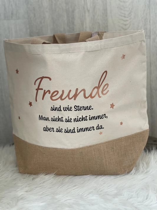 Jute Shopper I Freunde I Tragetasche personalisiert I Einkaufstasche I Best Friends I Geschenk für die beste Freundin I