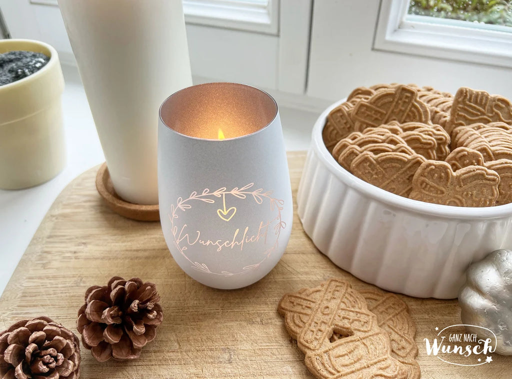 Windlicht | Geburtstag | Gravur | Kristallglas | Wunschlicht | Vase | Geschenk zum Geburtstag | Landhaus | Häuser | Weihnachten | Herbst