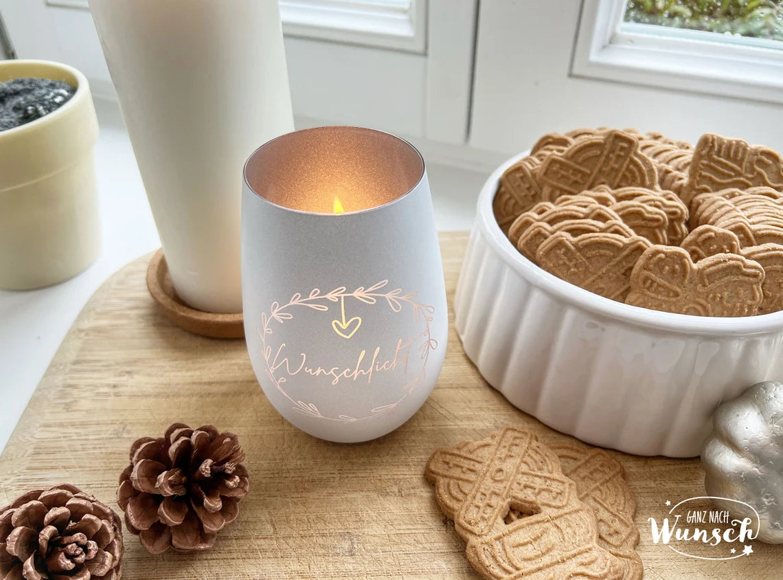 Windlicht | Geburtstag | Gravur | Kristallglas | Wunschlicht | Vase | Geschenk zum Geburtstag | Landhaus | Häuser | Weihnachten | Herbst