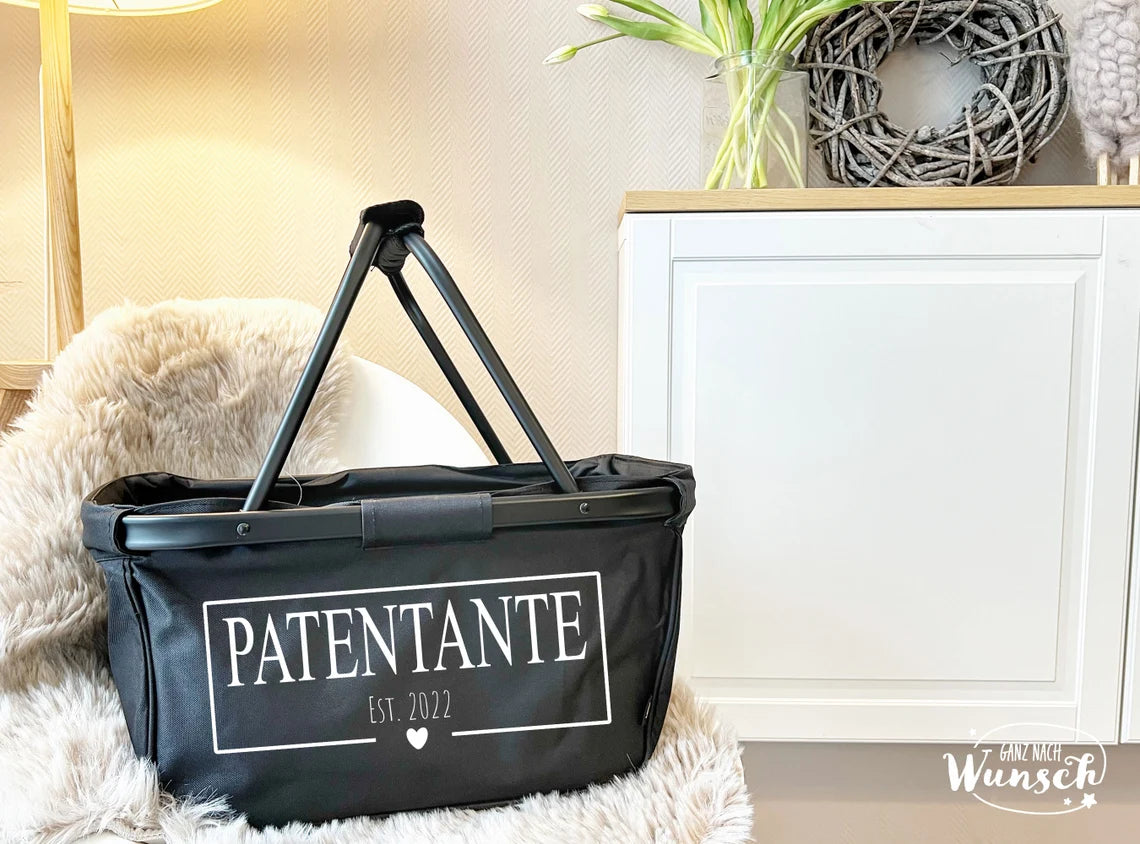 Einkaufskorb personalisiert | Geschenk Mama | Oma | Tante | Geburt | Muttertag | Geburtstag | Geschenkidee | Mom | Shopper | Est.