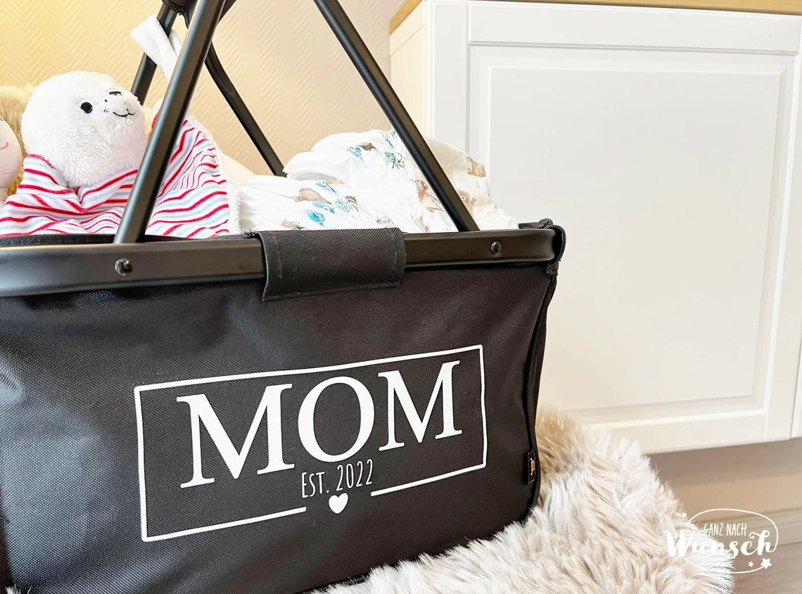 Einkaufskorb personalisiert | Geschenk Mama | Oma | Tante | Geburt | Muttertag | Geburtstag | Geschenkidee | Mom | Shopper | Est.