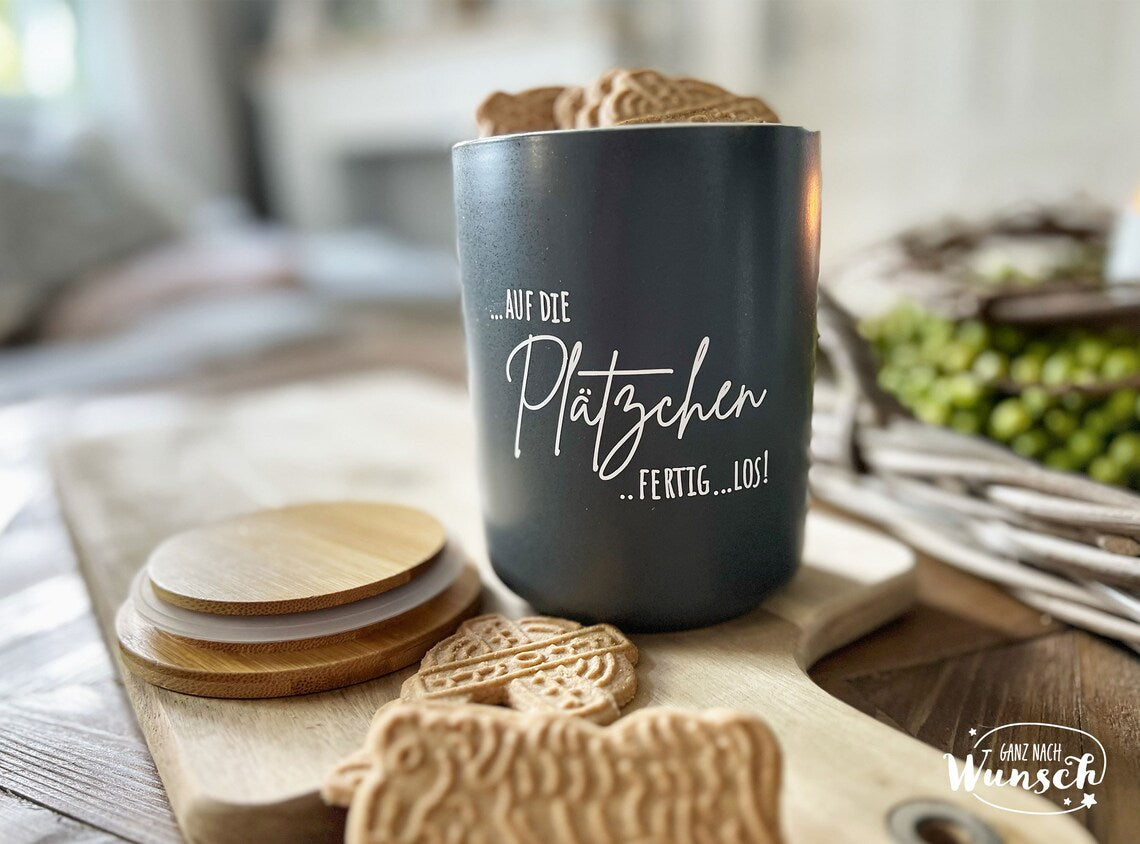 Vorratsdose mit Bambusdeckel | Vorratsbehälter | Küchenutelsil