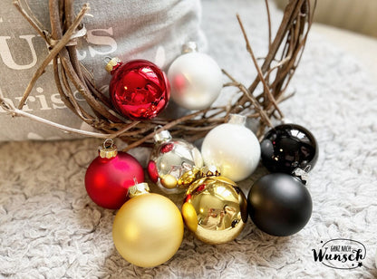 Weihnachtskugel aus Glas | Christbaumkugeln | Oma | Opa | Mama | Papa | Tannenbaum | Geschenkidee | Christmas | Glas | Christbaumschmuck
