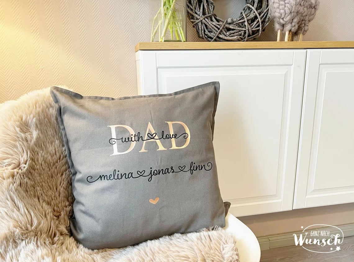 Personalisierter Kissenbezug | Geschenk für die Familie | Mama | Papa | Oma | Opa | Kissen | Tante | Patentante | Geschenk zu Weihnachten