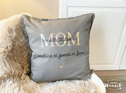 Personalisierter Kissenbezug | Geschenk für die Familie | Mama | Papa | Oma | Opa | Kissen | Tante | Patentante | Geschenk zu Weihnachten