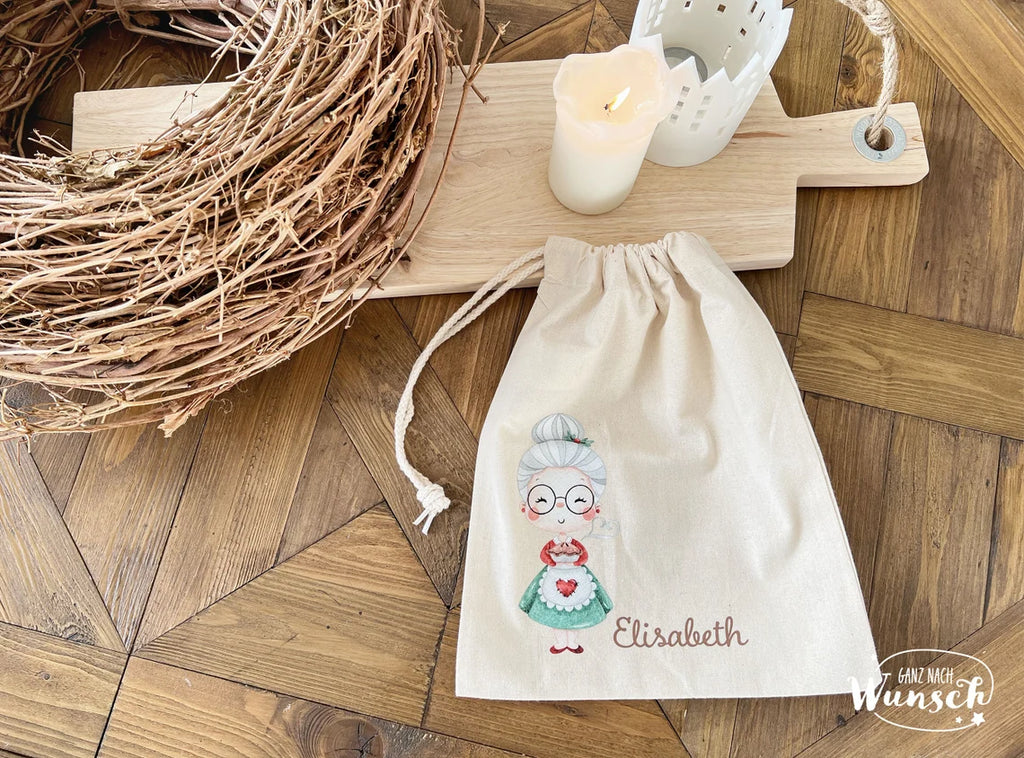 Weihnachten - Oma - Bedrucktes Säckchen
