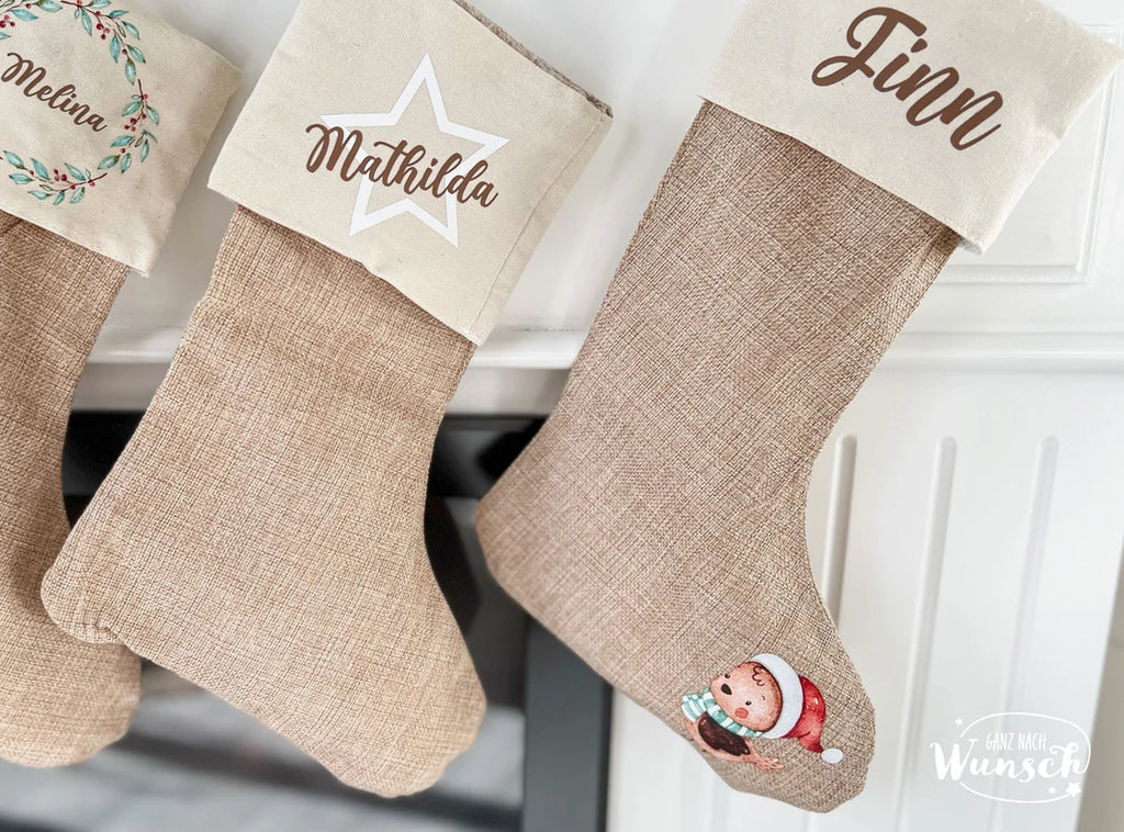 Nikolaus | Nikolausstiefel | Personalisiert | Nikolausgeschenk | große Socke | Geschenk zum Nikolaus | Weihnachtssocke | Stiefel