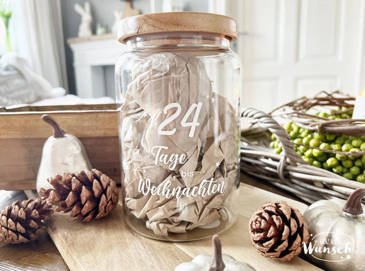 Weihnachten - 24 Tage bis Weihnachten - Vorratsglas