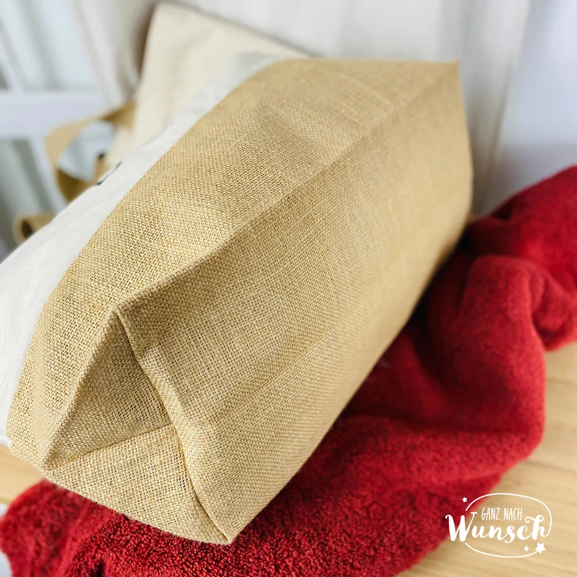 Strandtasche | Wife Mom Boss | XL | Tragetasche | große Tasche | Jute Shopper | Urlaubstasche | Muttertag | Sommertasche | Geschenk für Mama