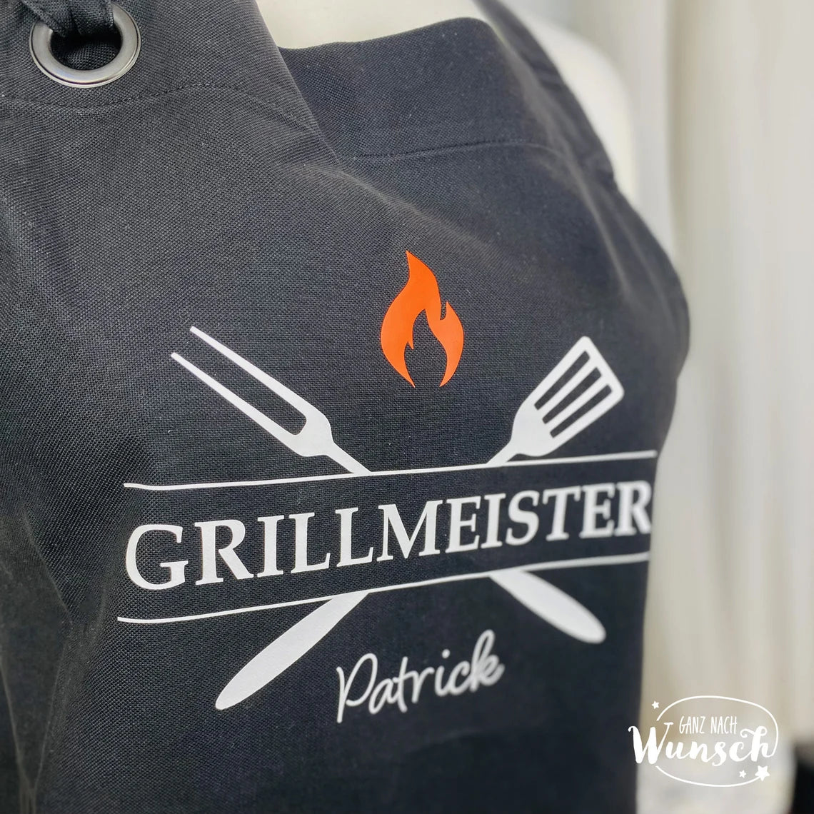 Personalisierte Schürze | Kochschürze | Geschenk zum Geburtstag | Vatertag | Geschenk für Papa, Opa, Patenonkel | Grillmeister Schürze |