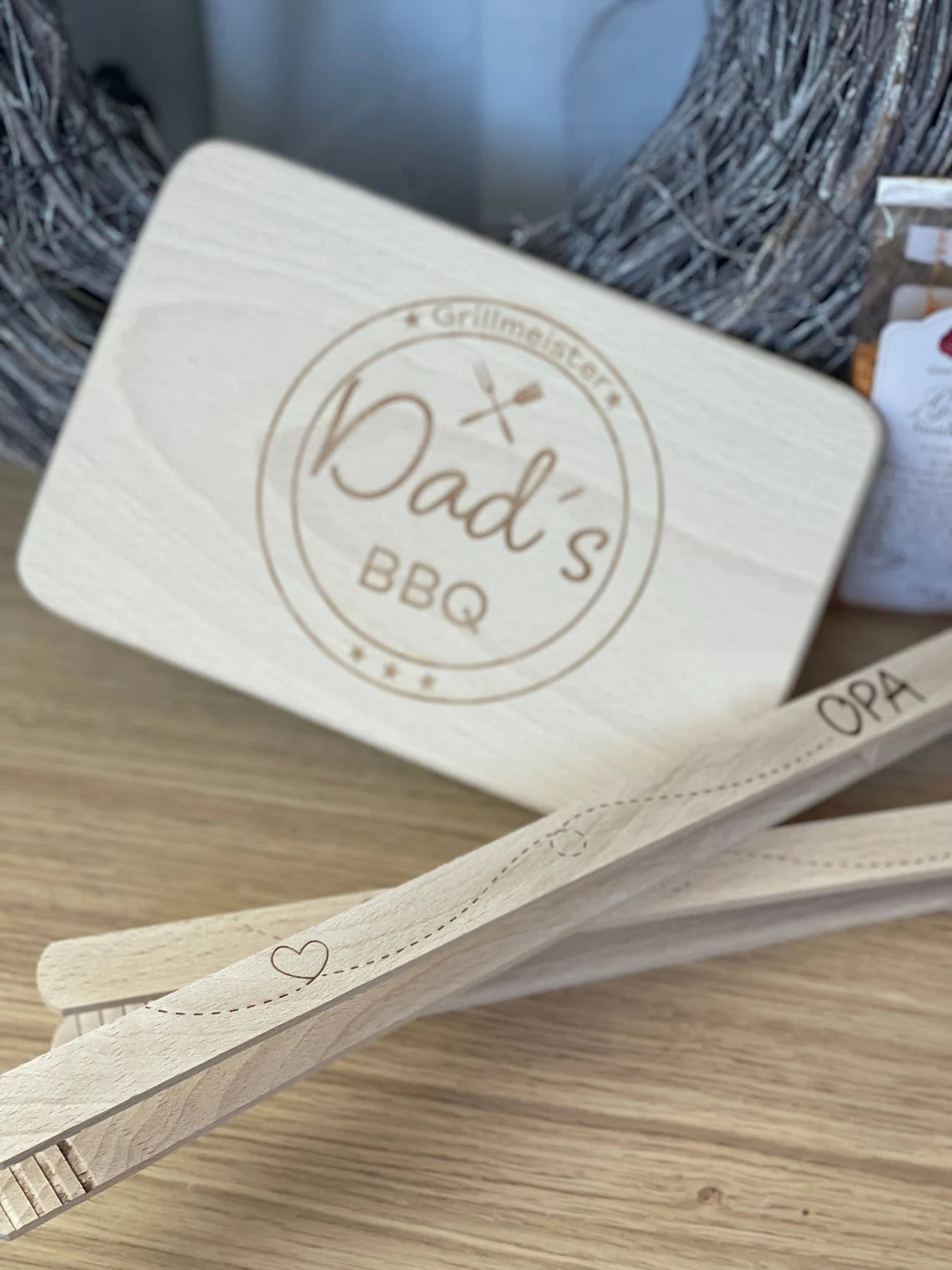 Frühstücksbrettchen | Brotbrett | Grillbrett | Geschenk zum Vatertag | Geburtstagsgeschenk | Geschenk für Papa, Mama, Opa, Oma