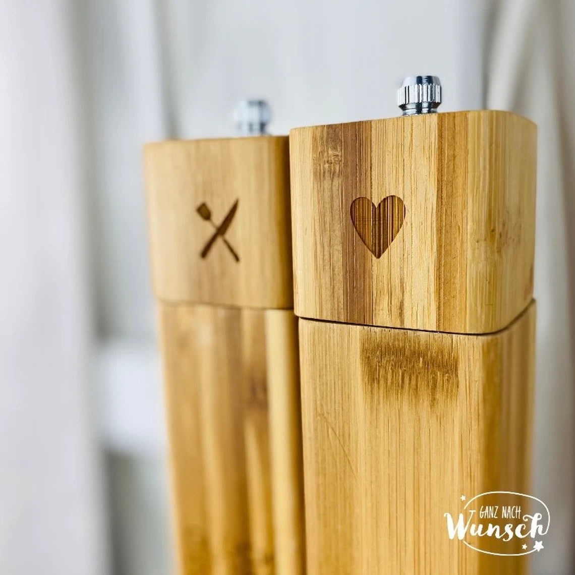 Personalisierte Salz und Pfeffermühle | Hochzeitsgeschenk | Gewürzmühle | Mühle | Salzstreuer | Pfefferstreuer | Geburtstag