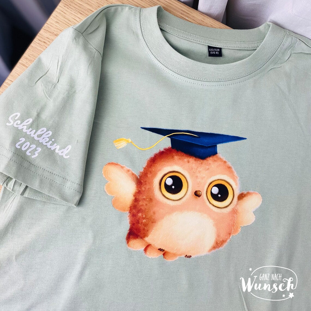 Kids Shirt - Schulkind | Einschulungsshirt | Eule | Einschulung | Erste Klasse | 100% Baumwolle | Personalisierbar | Schulkind | Schulstart