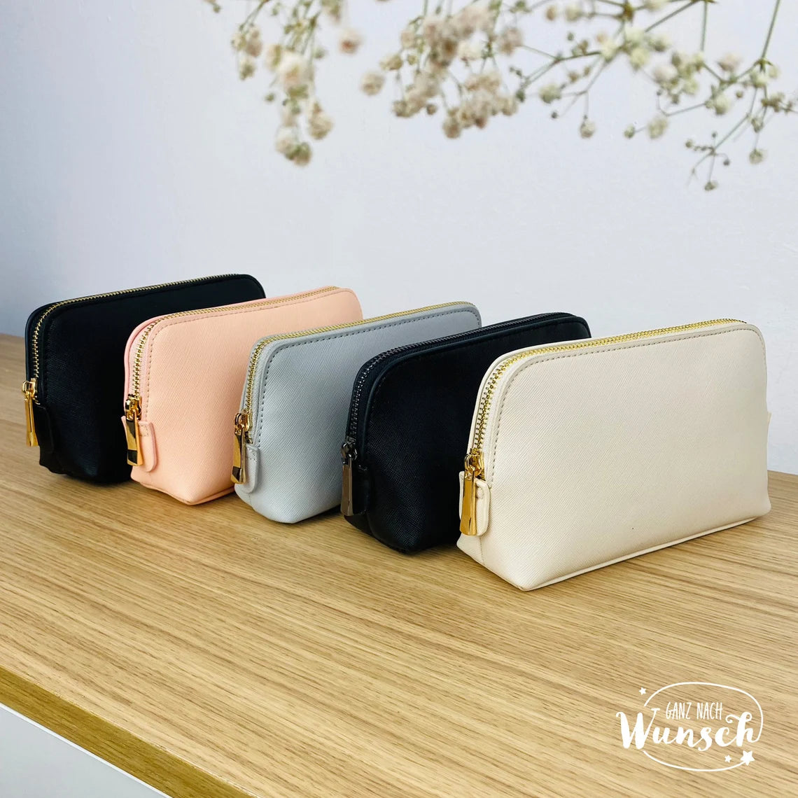 Personalisierte Kosmetiktasche mit Initial und Name | Personalisierter Kosmetikbeutel | personalisierte Kulturtasche | Schminktasche