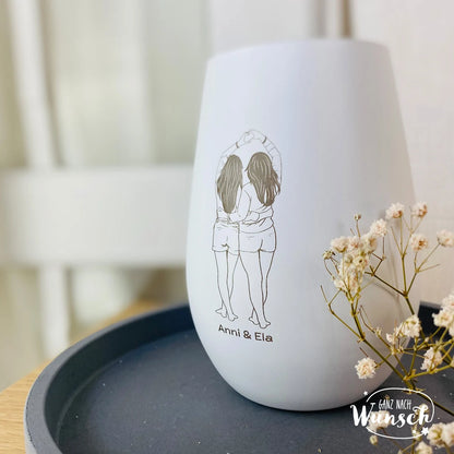 Geschenk für Freundin | Windlicht Freundschaft | Beste Freundin Geburtstagsgeschenk | Wahre Freunde | Personalisiertes Geschenk