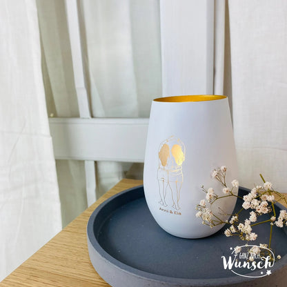 Geschenk für Freundin | Windlicht Freundschaft | Beste Freundin Geburtstagsgeschenk | Wahre Freunde | Personalisiertes Geschenk