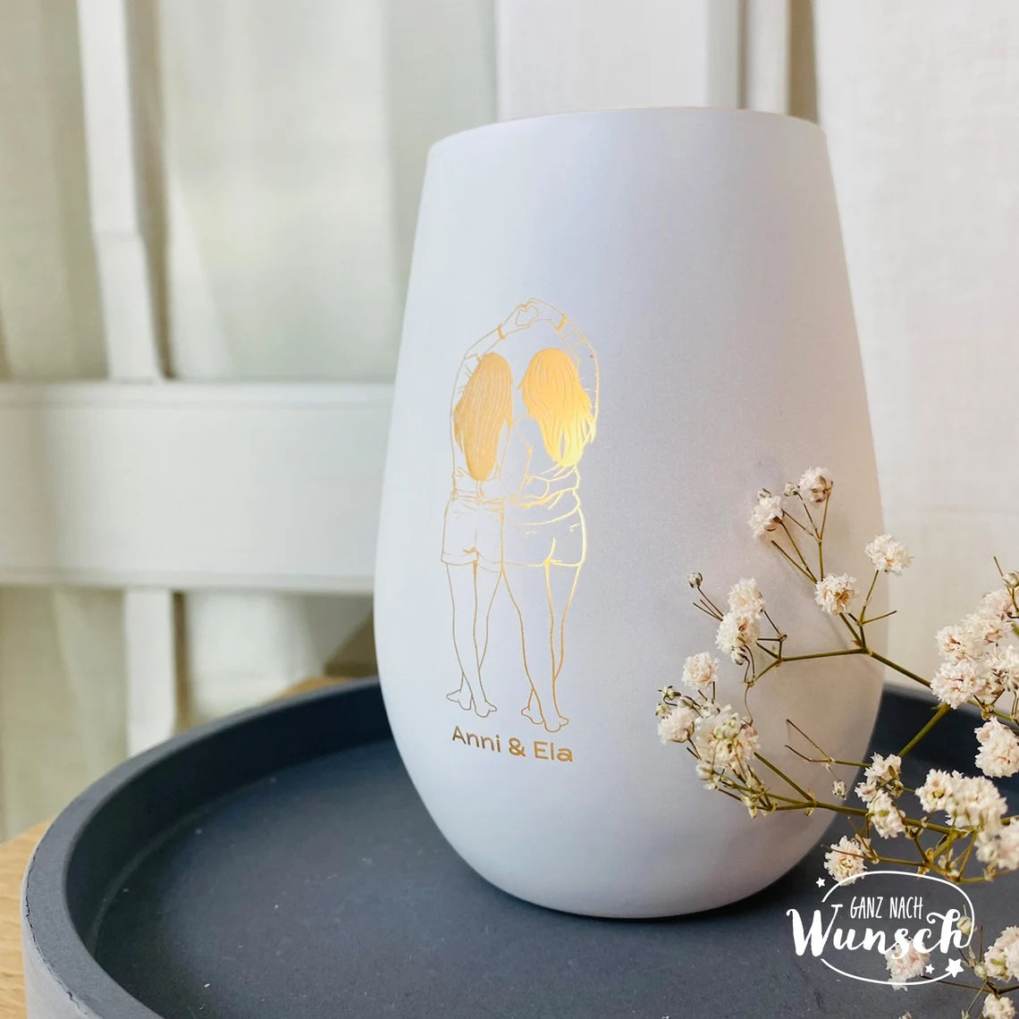 Geschenk für Freundin | Windlicht Freundschaft | Beste Freundin Geburtstagsgeschenk | Wahre Freunde | Personalisiertes Geschenk