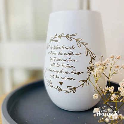 Geschenk für Freundin | Windlicht Freundschaft | Beste Freundin Geburtstagsgeschenk | Wahre Freunde | Personalisiertes Geschenk